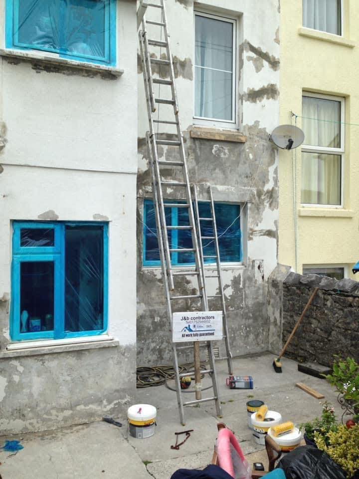 Render repair work in Bude