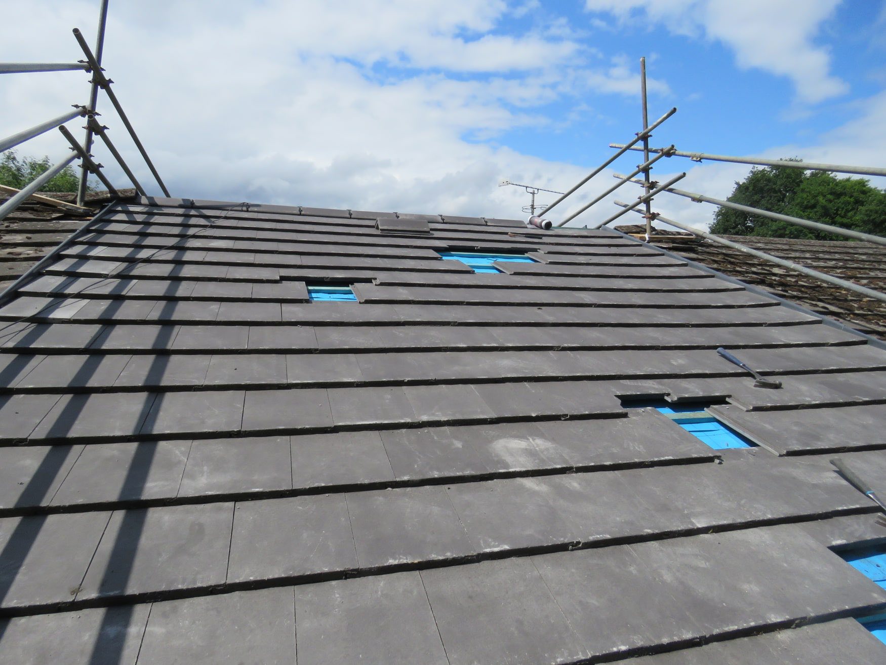Natural slate roof repair in Bude