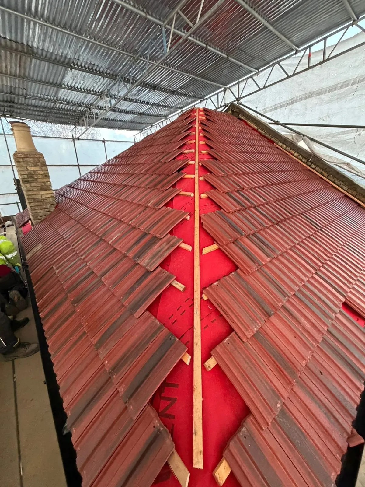 Complete roof replacement with new clay tiles in Bude